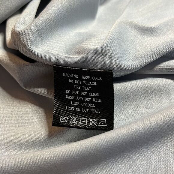 LOVEU. DEAR black and blue mini dress/tunic bare shoulders high neckline size XL - Picture 8 of 11